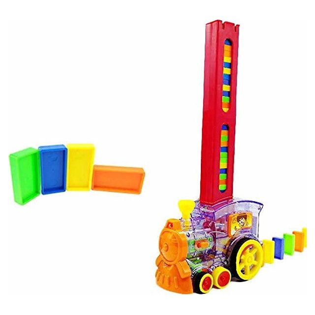 Joc Domino locomotiva de creatie cu 100 de piese