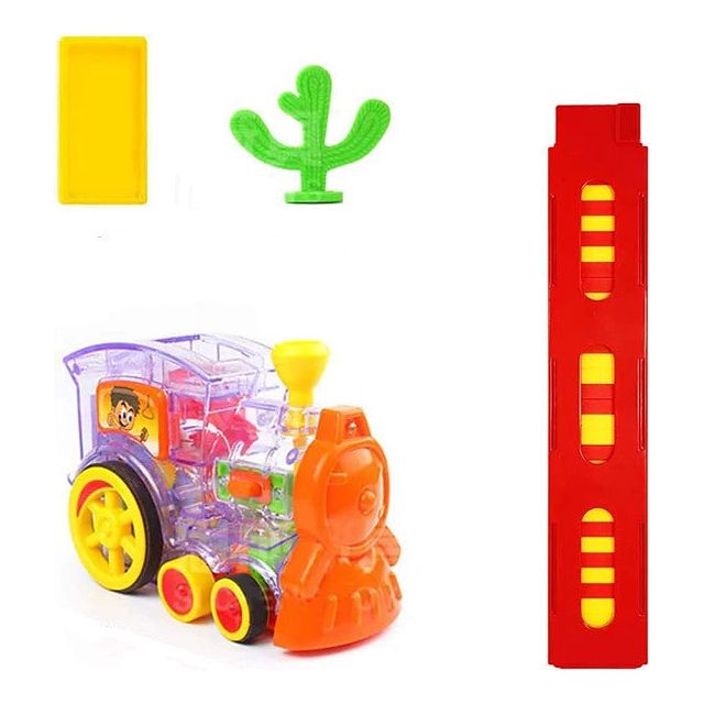 Joc Domino locomotiva de creatie cu 100 de piese