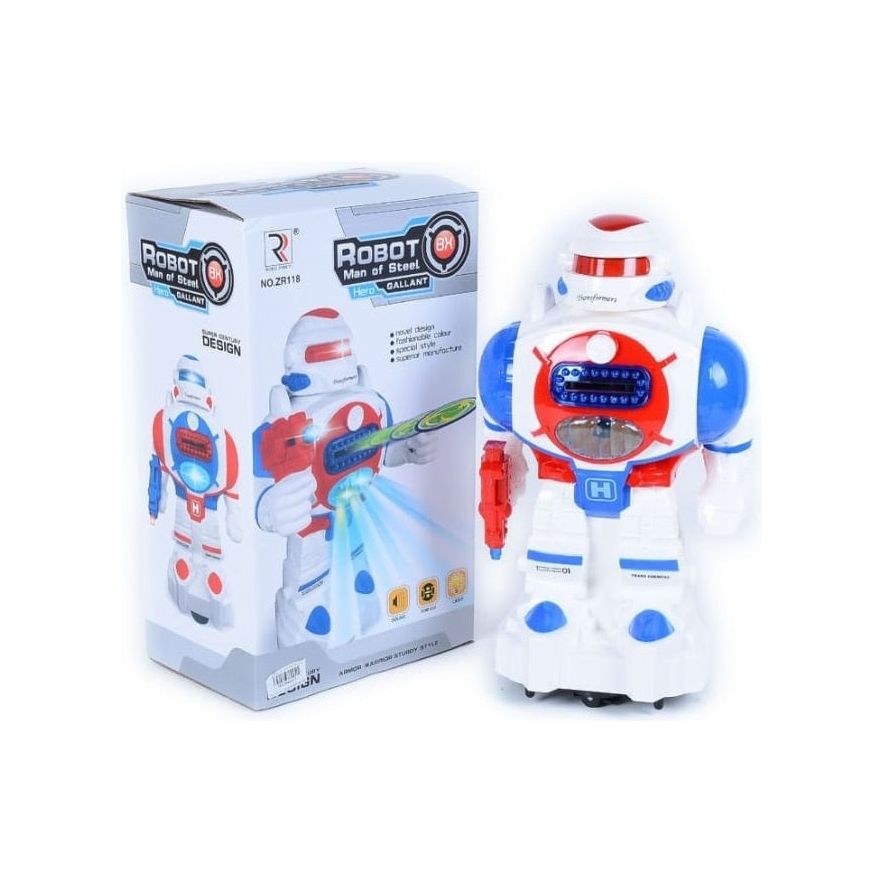 Robot interactiv cu 3 discuri sunete si lumini